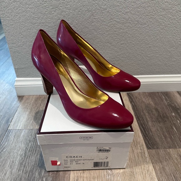 Coach Maxey Soft Patent Leather Heels - Picture 2 of 6